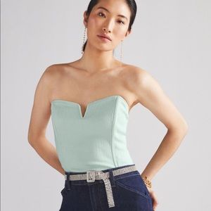 Anthropologie Porrigde Bustier Tube Top Mint